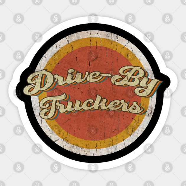 circle vintage Drive-By Truckers Sticker by KewanAlasStore